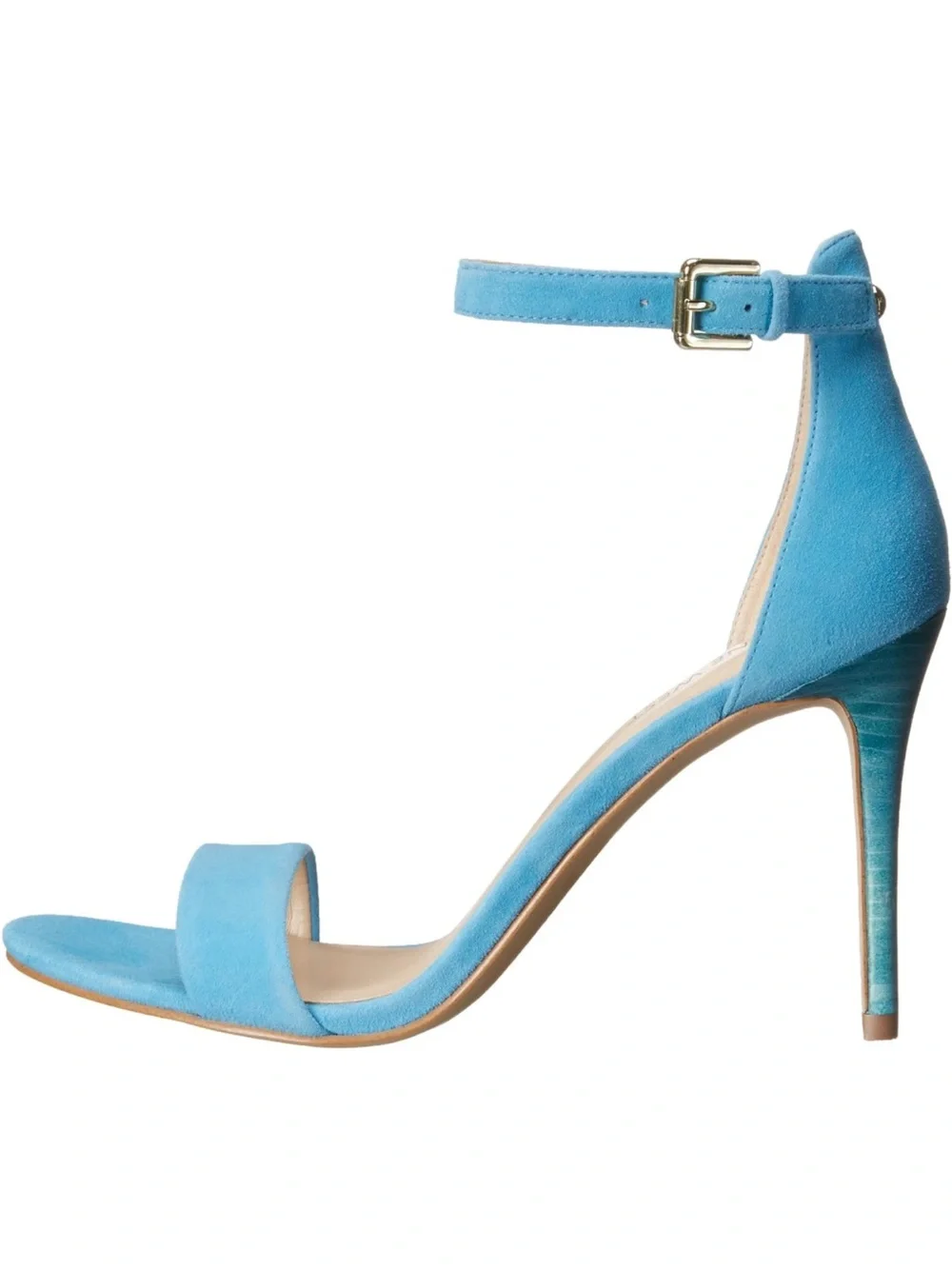 Nine West Mana Light Blue Suede Ankle Strap Stiletto Heels 8.5